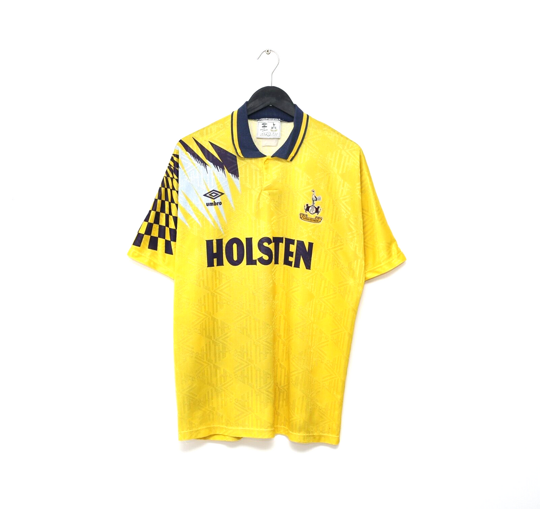 1991/95 TOTTENHAM HOTSPUR Vintage Umbro Away Football Shirt (L)