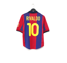 Load image into Gallery viewer, 2000/01 RIVALDO #10 Barcelona Vintage Nike Home Football Shirt (S)
