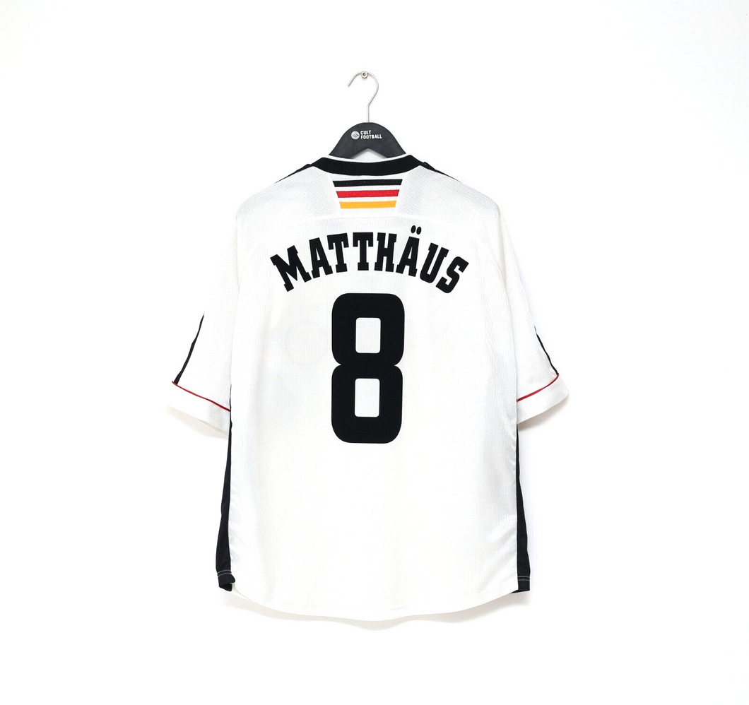 1998/00 MATTHAUS #8 Germany Vintage adidas Home Football Shirt (XL) WC 98