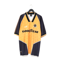 Load image into Gallery viewer, 1996/98 BULL #9 Wolverhampton Wanderers PUMA Home Football Shirt (XL) Wolves
