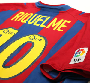 2002/03 RIQUELME #10 Barcelona Vintage Nike Home Football Shirt (XL)