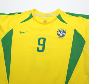 2002/04 RONALDO #9 Brazil Vintage Nike WC 2002 Home Football Shirt (XL)