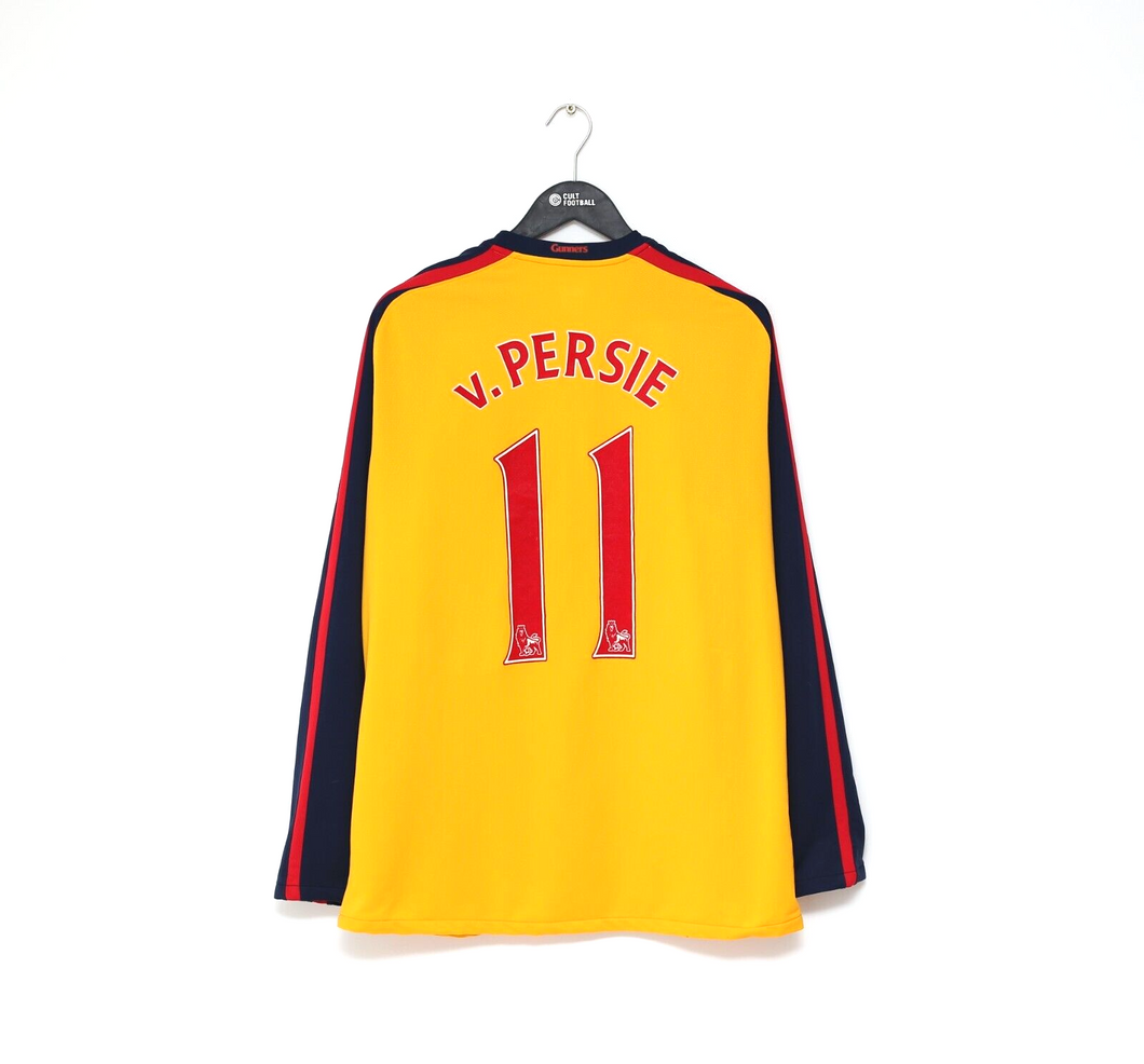 2008/09 VAN PERSIE #11 Arsenal Vintage Nike Away Long Sleeve Football Shirt (L)