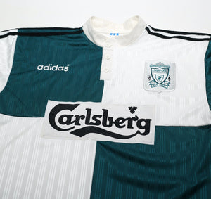 1995/96 LIVERPOOL Vintage adidas Away Football Shirt Jersey (L)