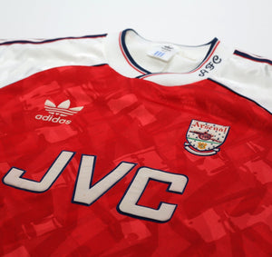 1990/92 ARSENAL Vintage adidas Home Football Shirt Jersey (M) 38/40