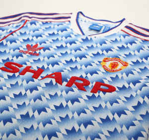 1990/92 MANCHESTER UNITED Retro adidas Originals Away Football Shirt (S/M)