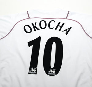 2003/05 OKOCHA #10 Bolton Wanderers Vintage Reebok Home Football Shirt (M)