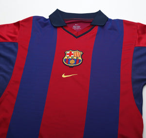 2000/01 RIVALDO #10 Barcelona Vintage Nike Home Football Shirt (S)