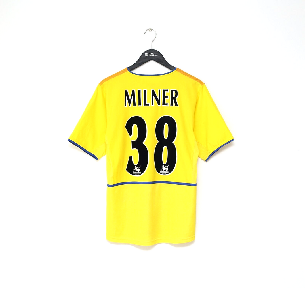 2002/03 MILNER #38 Leeds United Vintage Nike Away Football Shirt Jersey (S)