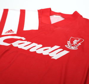 1991/92 LIVERPOOL Vintage adidas Home Football Shirt (XL) CANDY