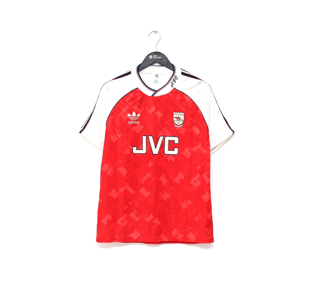 1990/92 ARSENAL Vintage adidas Home Football Shirt Jersey (M) 38/40