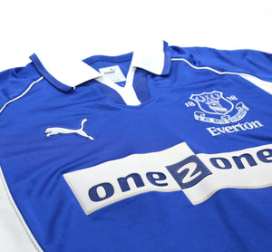 2000/02 GINOLA #24 Everton Vintage PUMA Long Sleeve Football Shirt (L)