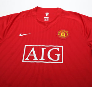 2007/09 RONALDO #7 Manchester United Vintage Nike Home Football Shirt (XL)