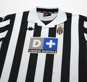 1999/00 ZIDANE #21 Juventus Vintage Kappa Home Football Shirt Jersey (XL)