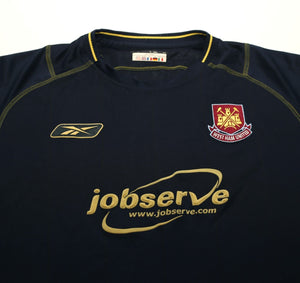 2003/04 WEST HAM UNITED Vintage Reebok Away Football Shirt (XL)