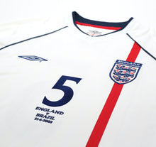 Load image into Gallery viewer, 2001/03 FERDINAND #5 England Vintage Umbro Home Football Shirt (XL) 2002 BRAZIL
