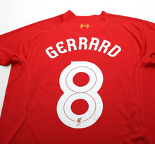 Load image into Gallery viewer, 2013/14 GERRARD #8 Liverpool Vintage Warrior Home Football Shirt (M)
