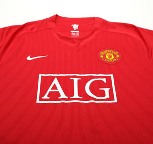 2007/09 RONALDO #7 Manchester United Vintage Nike Home Football Shirt (XL)