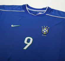 Load image into Gallery viewer, 1998/00 RONALDO #9 Brazil Vintage Nike WC 98 Away Football Shirt (L)
