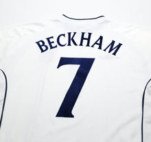 Load image into Gallery viewer, 2001/03 BECKHAM #7 England Vintage Umbro Home Greece Football Shirt (XL) WC 2002

