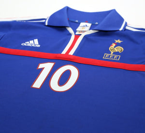 2000/02 ZIDANE #10 France Vintage adidas Home Football Shirt (M)