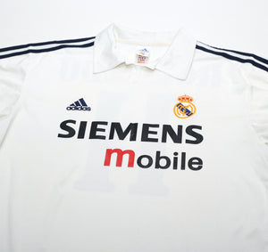 2002/03 RONALDO #11 Real Madrid Vintage adidas Home Football Shirt (L)