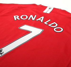 2007/09 RONALDO #7 Manchester United Vintage Nike Home Football Shirt (XL)