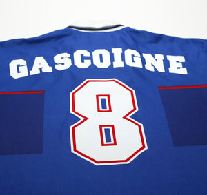 1997/99 GASCOIGNE #8 Rangers Vintage Nike European Home Football Shirt (L/XL)