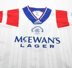 1992/93 McCOIST #9 Rangers Vintage adidas Equipment away Shirt (M)