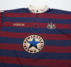 1995/96 GINOLA #14 Newcastle United Vintage adidas Away Football Shirt (M)