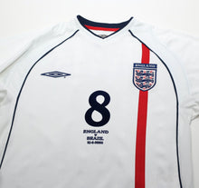 Load image into Gallery viewer, 2001/03 SCHOLES #8 England Vintage Umbro Home Football Shirt (S) WC 2002 BRAZIL
