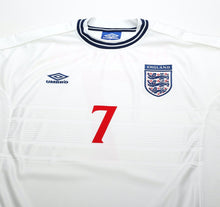 Load image into Gallery viewer, 1999/01 BECKHAM #7 England Vintage Umbro Home Football Shirt (XL) Euro 2000
