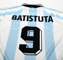 Load image into Gallery viewer, 1998/99 BATISTUTA #9 Argentina Vintage adidas Home Football Shirt (L) WC 98
