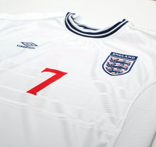 Load image into Gallery viewer, 1999/01 BECKHAM #7 England Vintage Umbro Home Football Shirt (M) Euro 2000
