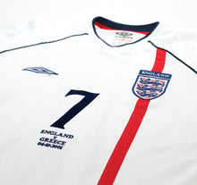 Load image into Gallery viewer, 2001/03 BECKHAM #7 England Vintage Umbro Home Greece Football Shirt XXL WC 2002
