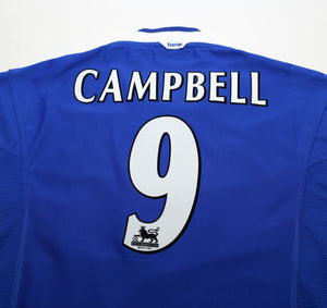 1999/00 CAMPBELL #9 Everton Vintage Umbro Home Football Shirt (M)