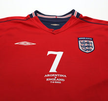 Load image into Gallery viewer, 2002/04 BECKHAM #7 England Vintage Umbro Away Football Shirt (XXL) Argentina WC
