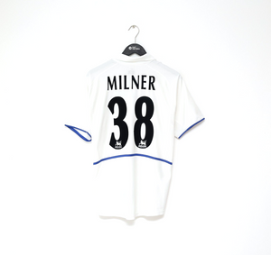 2002/03 MILNER #38 Leeds United Vintage Nike Home Football Shirt Jersey (S)