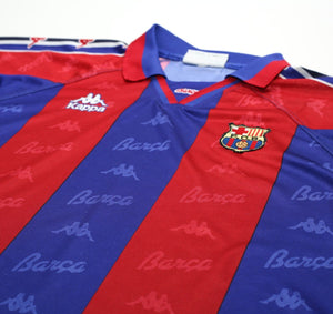 1995/97 Barcelona Vintage Kappa Home Football Shirt Jersey (L) Ronaldo Era