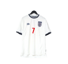 Load image into Gallery viewer, 1999/01 BECKHAM #7 England Vintage Umbro Home Football Shirt (XL) Euro 2000
