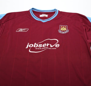 2003/05 WEST HAM UNITED Vintage Reebok Home Football Shirt (L)