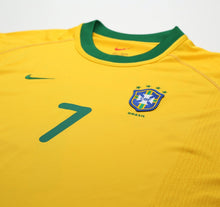 Load image into Gallery viewer, 2000/02 RONALDINHO #7 Brazil Vintage Nike Home Football Shirt (L) Olympics 2000
