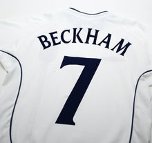 Load image into Gallery viewer, 2001/03 BECKHAM #7 England Vintage Umbro Home Greece Football Shirt (S) WC 2002
