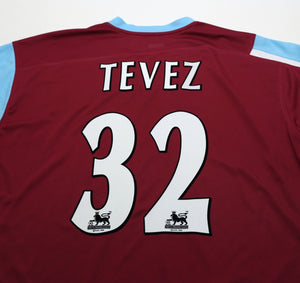 2005/07 TEVEZ #32 West Ham Vintage Reebok Home Football Shirt (XL)