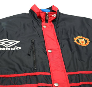 1994/95 MANCHESTER UNITED Vintage Umbro Bench Coat Jacket (M) Alex Ferguson