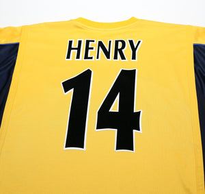 1999/00 HENRY #14 Arsenal Vintage Nike UEFA Cup Away Football Shirt (XL) SEGA