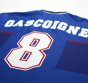 1997/99 GASCOIGNE #8 Rangers Vintage Nike European Home Football Shirt (L/XL)