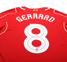 Load image into Gallery viewer, 2014/15 GERRARD #8 Liverpool Vintage Warrior Home Football Shirt (M)

