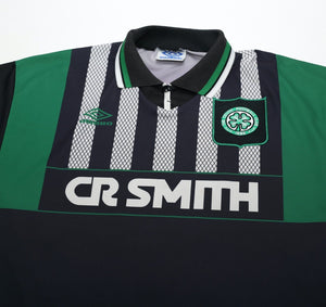 1994/96 VAN HOOIJDONK #9 Celtic Vintage Umbro Away Football Shirt Jersey (M)