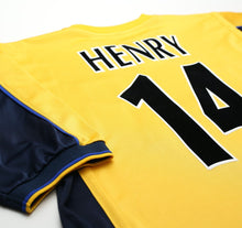 Load image into Gallery viewer, 1999/00 HENRY #14 Arsenal Vintage Nike UEFA Cup Away Football Shirt (XL) SEGA
